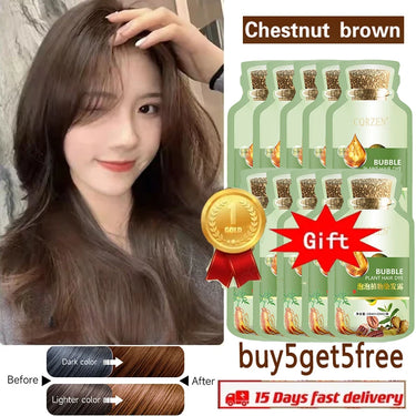 Natural Hair Dye Shampoo Gray White Hair Cover